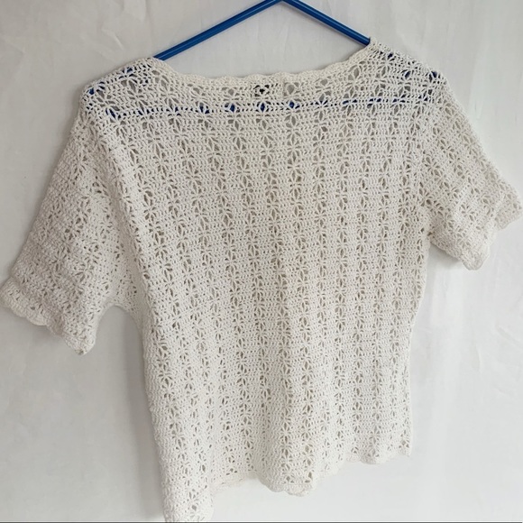 SOLD ❌ Crocheted top short sleeves size M vintage woman’s - Picture 9 of 12